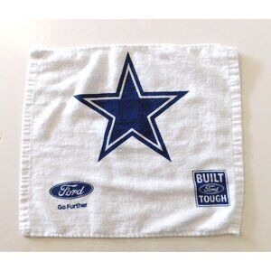 Dallas Cowboys Ford Logo Game Day Rally Towel White Blue 14.5x16.5
